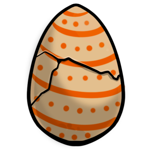 A decorated egg-popper egg — coveted for its magic